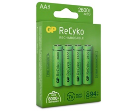 ReCyko Laddningsbara AA-batterier 2600mAh 4-pack