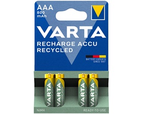 Recycle Laddningsbart batteri AAA 800 mAh 4-pack
