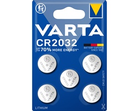 CR2032 3V Lithium Coin Cell Battery 5-pack