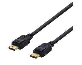 DisplayPort kabel 5m, UltraHD i 60Hz, 20-pin ha - ha, svart