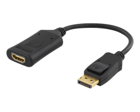 DisplayPort till HDMI 2.0b-adapter 0,1m, 4K i 60Hz, svart