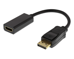 DisplayPort till HDMI adapter, 4K 60Hz, 0,2m, svart
