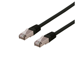 Nätverkskabel 0,3m U/FTP Cat6a, delta cert, LSZH, svart