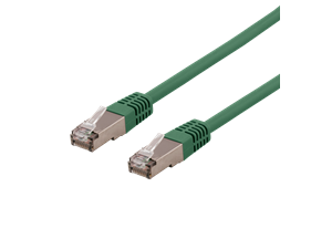 Nätverkskabel 0,5m U/FTP Cat6a, delta cert, LSZH, grön