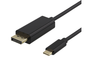 USB-C till DisplayPort-kabel, 2m, 4K@60Hz, svart
