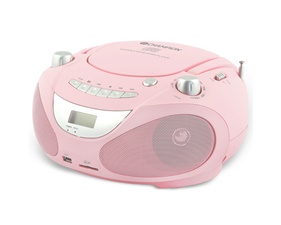 Boombox CD/Radio/MP3/USB Pink