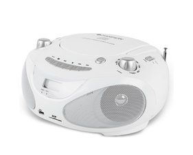 Boombox CD/Radio/MP3/USB White