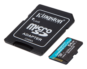 Kingston microSDXC - 64GB - High Endurance - UHS-I U3 - Class 10 A2