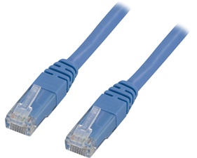 Nätverkskabel 0,5m U/UTP Cat5e, blå