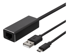 DELTACO Ethernet-adapter for ChromeCast, USB, RJ45, black