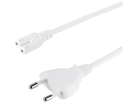 Euro Power Cord - C7 White 1.8m