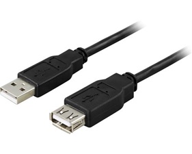 USB 2.0 cable, Type A male  - Type A female - 1m