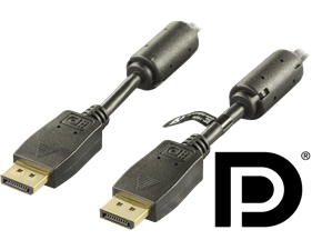 PRME DisplayPort kabel 1m, Ultra HD i 60Hz, svart