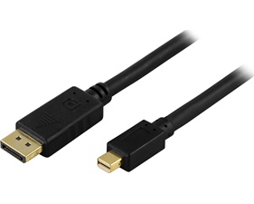 DisplayPort till Mini DisplayPort kabel, 2m, svart