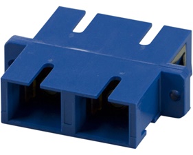 DELTACO snap-in skarvdon för fiber, 2xSC-SC, Singlemode, duplex, blå