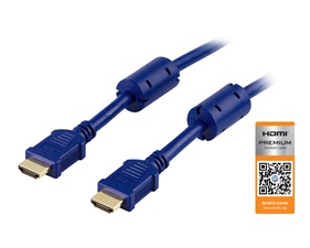 HDMI kabel 2m, Premium High Speed HDMI with Ethernet, blå