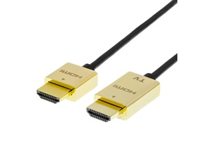 PRIME tunn HDMI-kabel med guldpläterade zink-kontakter, 3m