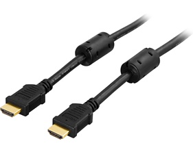 HDMI kabel 5m, HDMI High Speed with Ethernet, 4K, svart