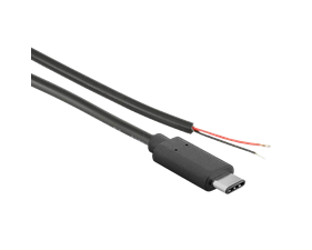 USB type C power cable with strand end