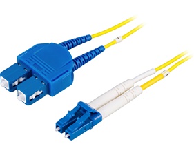 DELTACO Fiberkablage LC - SC, duplex, singlemode OS2, 0,5m