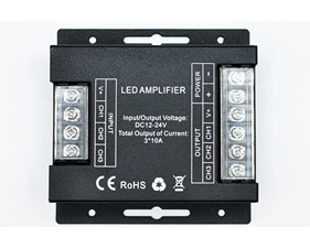 Extra strong amplifier for RGB strips at 12-24V