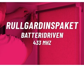 Rullgardinspaket - Batteridriven 433mhz motor