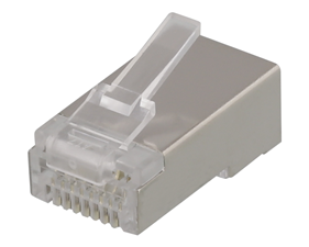 DELTACO RJ45 connectors for patch cable, Cat6a, shielded, 20-pack.
