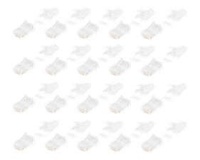 DELTACO RJ45 connectors for slim cable 28AWG, Cat6a, unshielded, 20-pack