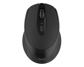 DELTACO Wireless office silent mouse, USB receiver, rubber coated