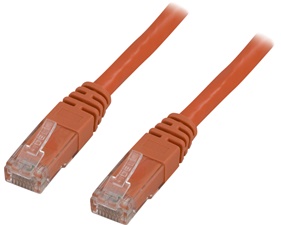 Nätverkskabel 1m U/UTP Cat5e, orange