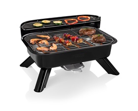 Hybrid Grill 
For electric and charcoal grilling 
2000W