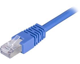 Nätverkskabel 0,3m F/UTP Cat6, LSZH, blå
