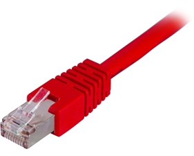 Nätverkskabel 0,3m F/UTP Cat6, LSZH, röd