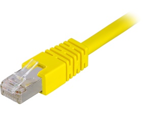 Nätverkskabel 0,5m F/UTP Cat6, LSZH, gul
