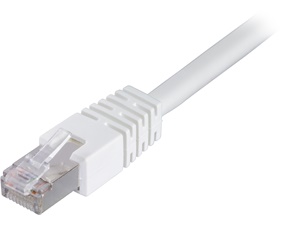Nätverkskabel 0,5m F/UTP Cat6, LSZH, vit