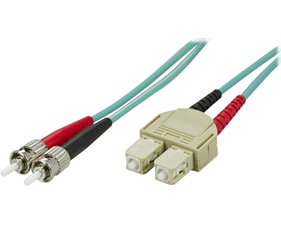 DELTACO OM3 fiber cable ST - SC, duplex, multimode, 50/125, 5m