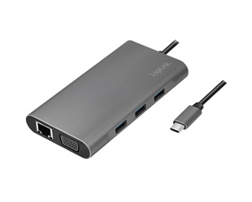 USB-C-docka 10-i-1 HDMI/VGA/RJ45/SD m.m. 100W