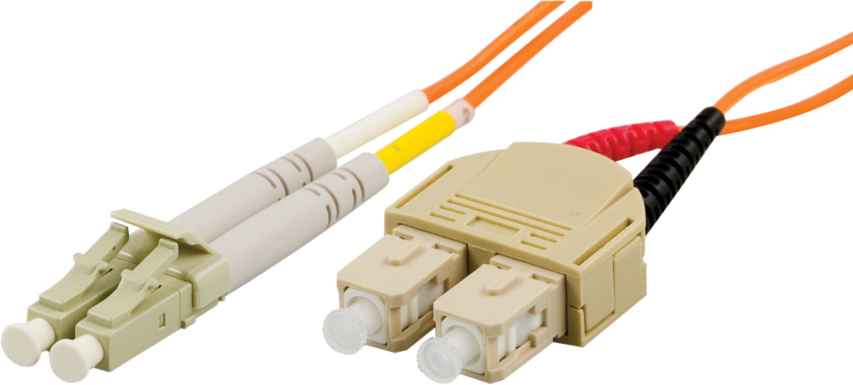 DELTACO OM1 fiberkabel, LC - SC, duplex, UPC, 62,5/125, 1,5m, orange